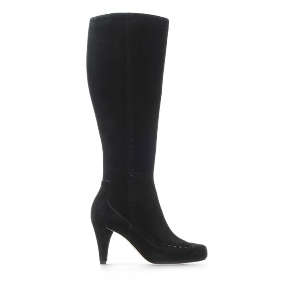 Clarks Womens Dalia Sierra Knee High Boots Black | USA-3879065